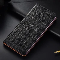crocodile back veins genuine leather case cover for xiaomi mi 11i 11x 11t pro lite 4g 5g civi flip cover