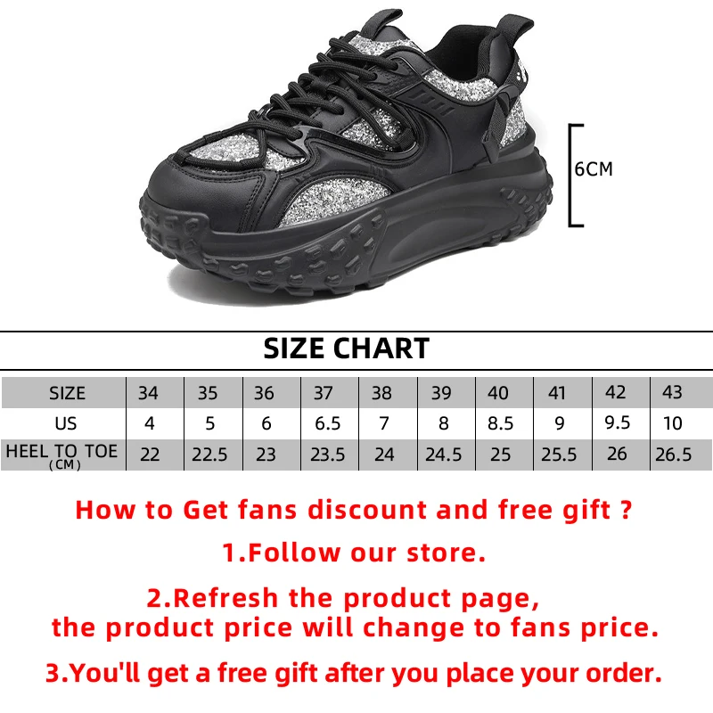 6cm Genuine Leather 2023 Synthetic Sequins Platform Wedge Chunky Sneakers Mixed Color Casual Comfy Lady Hidden Heel Female Shoes