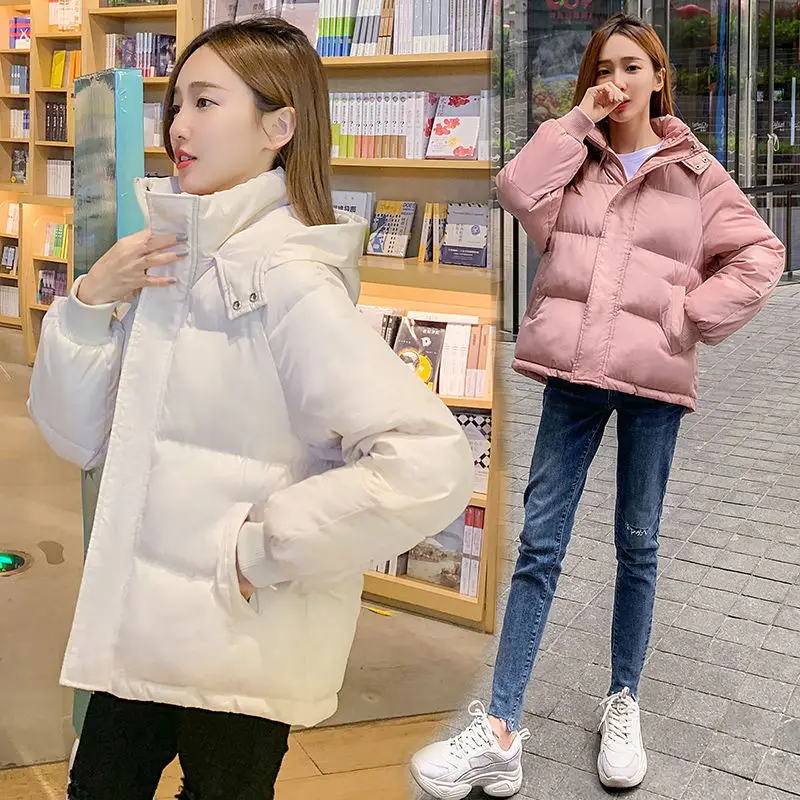 Winter Warm Coast Women Jackets Outwear Thick Down Cotton Parkas for Woman Casual Hooded Fashion 2024 New Winter Jackets S42