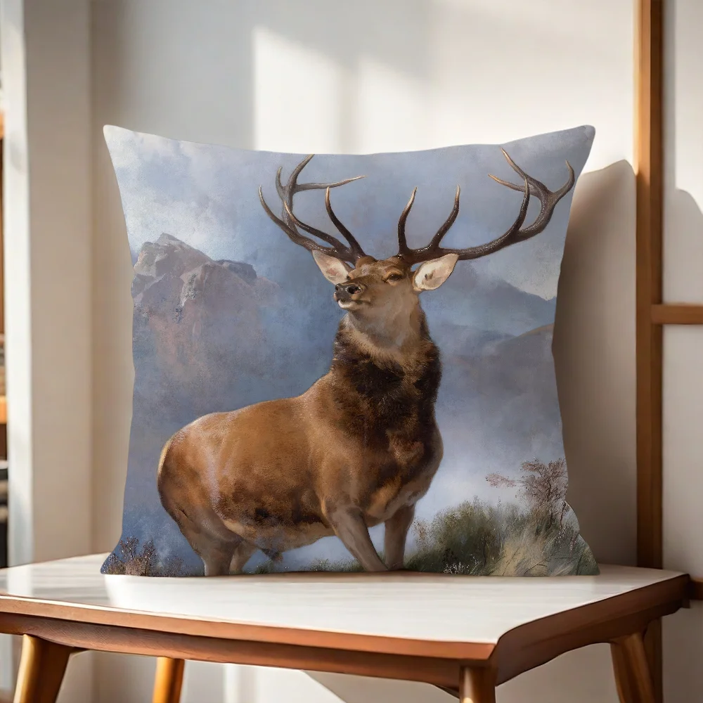 Чехол для подушки Painter E-Edwin L-Landseer с принтом, для украшения дивана, дома, автомобиля, комнаты, кофейни, офиса, в скандинавском стиле, минимализм (art.: 3920db1cf552a) - 3920db1cf552a