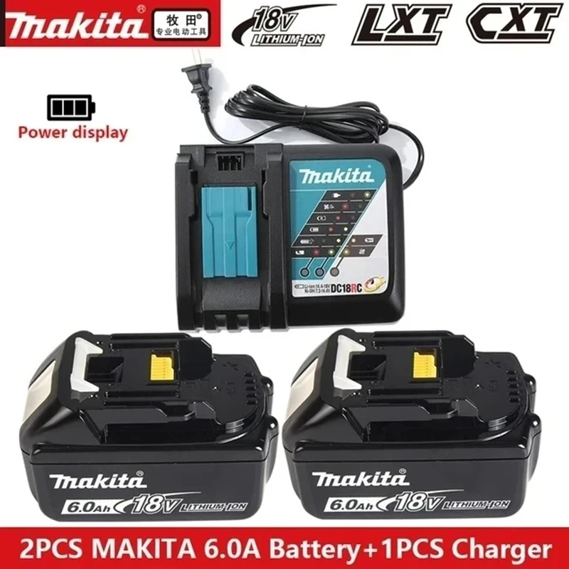 Перезаряжаемая литиевая батарея 18V 6.0A для Makita 18 V