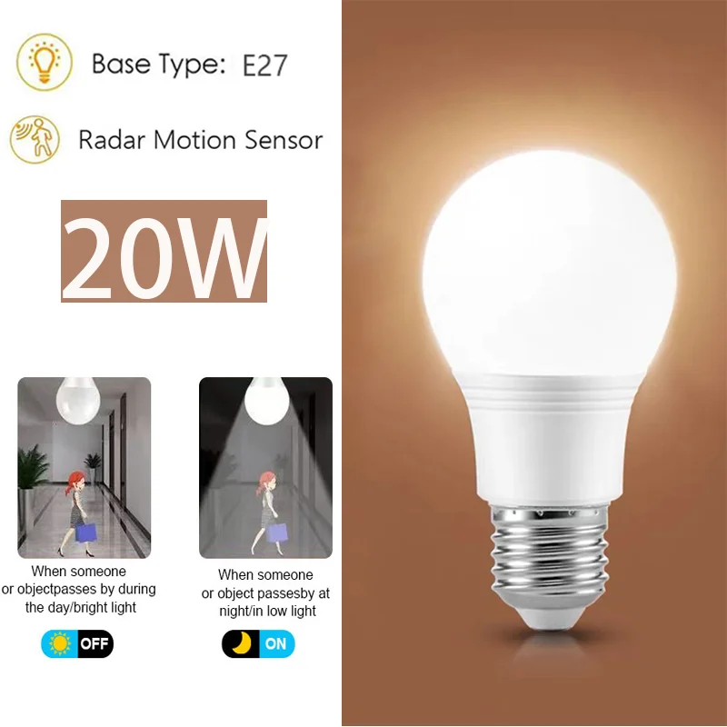 

Светодиодная лампа с датчиком движения E27