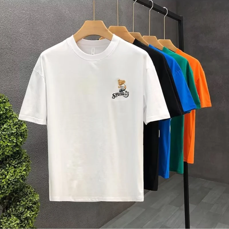 Japan Men's Cool Bear T-shirt New Men's Cotton Short Sleeve Tops Summer High Quality White T Shirt O-neck Tee Shirt Men Clothing