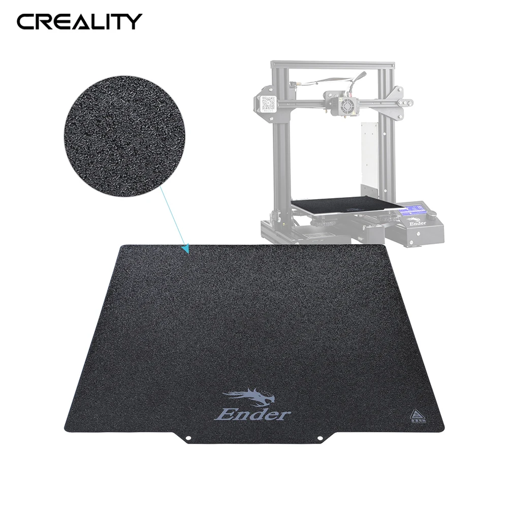 

CREALITY 3D Printer Parts Original Flexible Black PEI Magnetic Build Surface Plate Pads 235*235*0.4mm For Ender-3 V2/Ender-3
