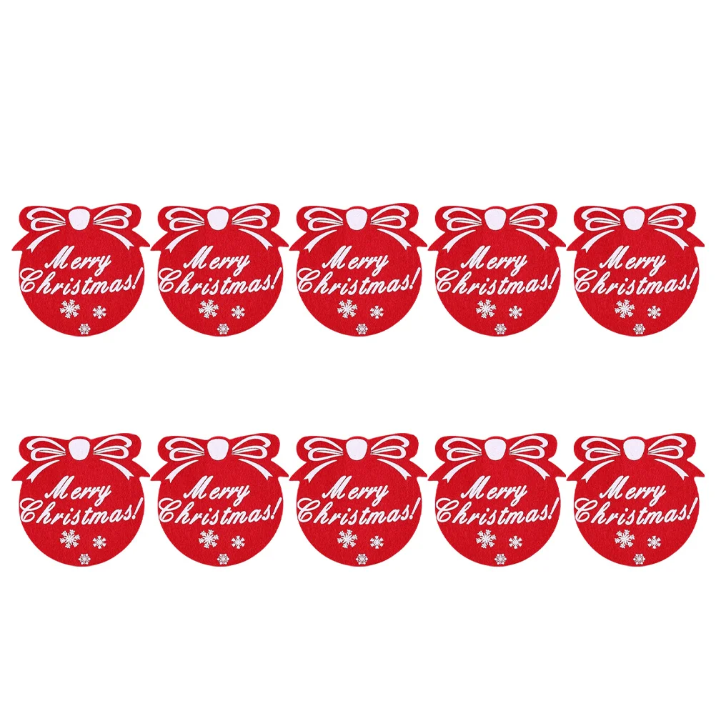 

10Pcs Festive Cup Mats Christmas Theme Coasters Ornament Cup Bowl Pads
