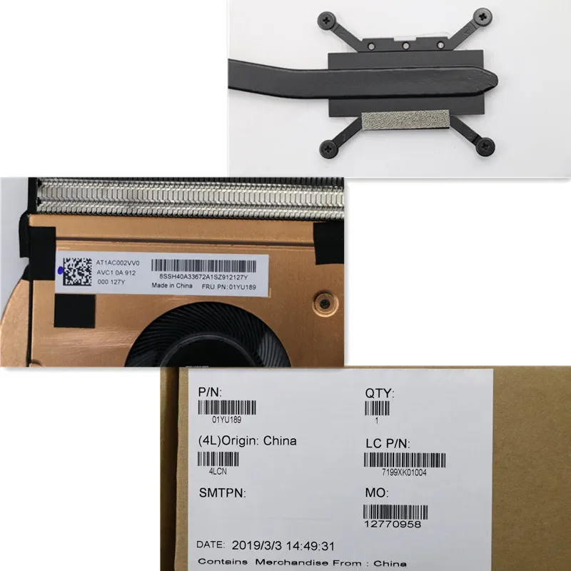 Кулер для процессора Lenovo ThinkPad t490 T14 Gen 1 Uma 01yu189 01yu190 01yu191