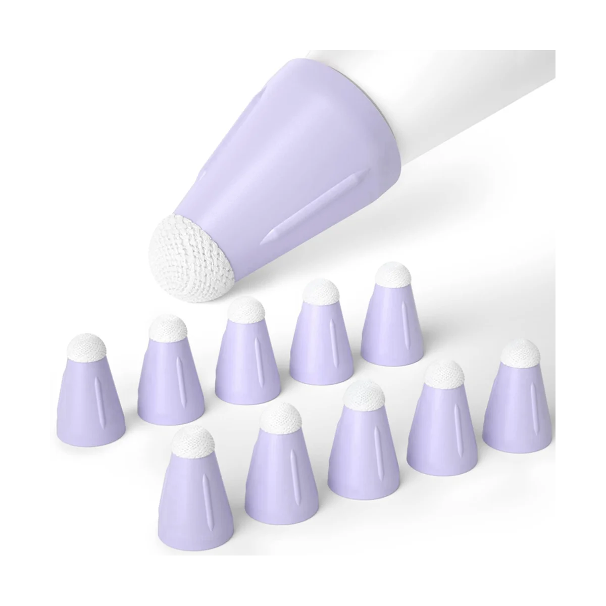 1/2nd Huawei 10pcs Silicone Replacement Pencil Tips Cover Touchscreen Stylus Pen Case Nib,purple