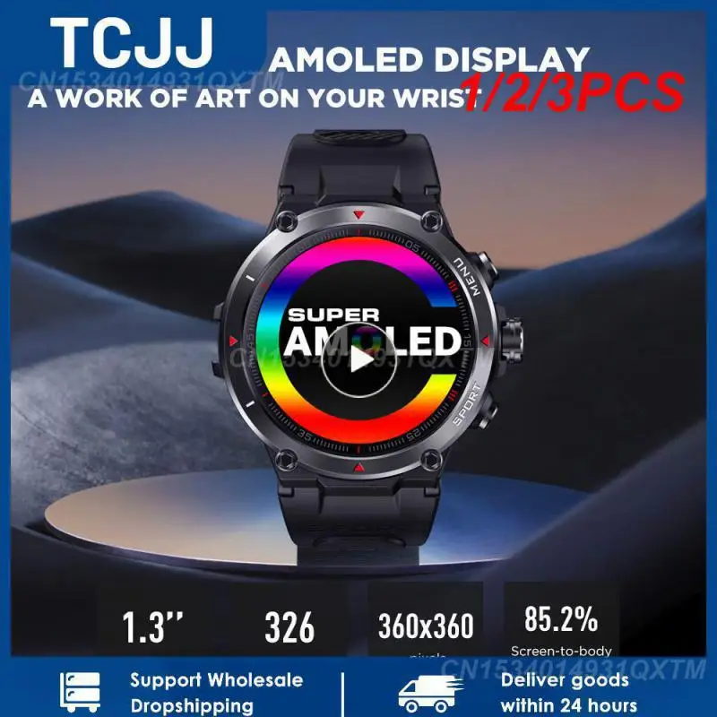 

1/2/3 шт. [Новинка 2022] Смарт-часы Stratos 2 GPS AMOLED дисплей 24 часа мониторинг здоровья 5 АТМ длительный срок службы батареи Смарт-часы