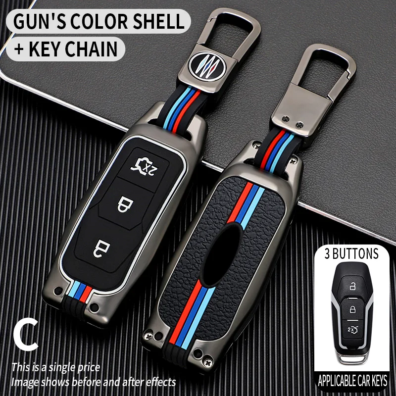 

Car Paint Car Key Case Car Key Cover For Ford MK3 MK4 MK5 Fiesta Ecosport Kuga Explorer Edge Mustang 3 4 ST Mondeo Key Holder