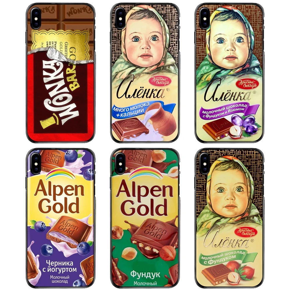 

For Apple iPhone 11 12 13 14 Pro MAX Mini 5 5S SE 6 6S 7 8 Plus 10 X XR XS Hard Phone Shell Case alenka bar wonka chocolate