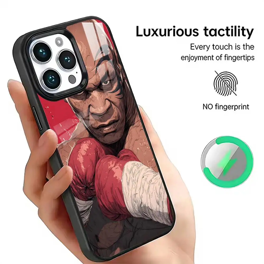 Чехол для телефона Mike Tyson для iPhone 17, 16, 15, 14, 13, 12, 11 Plus, Pro, магнитный, для беспроводной зарядки Magsafe (art.: 3920d9e02ff78) - 3920d9e02ff78