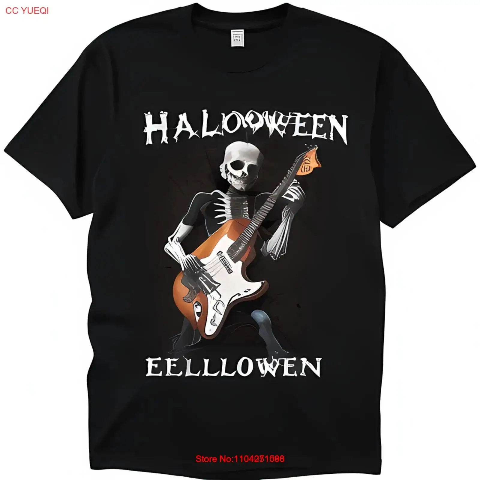 Хэллоуин Скелет Гитарист Графическая Марка Хенсон Стиль Векторный Дизайн