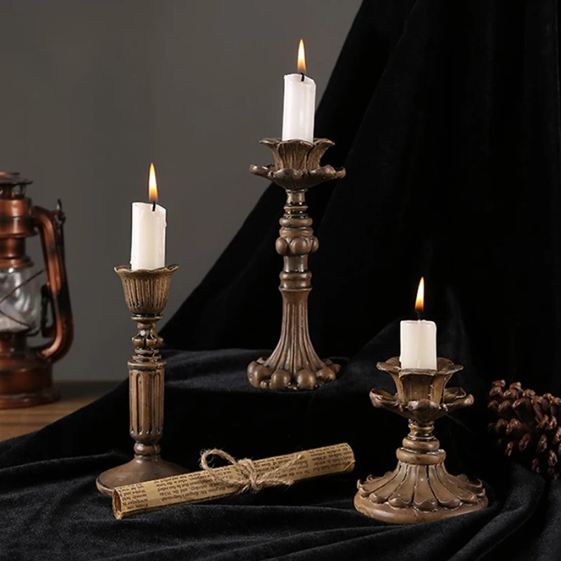 Nostalgic Antique French Candle Stick Rack Accessories Home Decora Photography Props