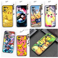 pokemon pikachu cartoon phone case for oppo reno8 7 6 5 4 2 z lite pro plus se 4g 5g black soft fundas silicone cover capa