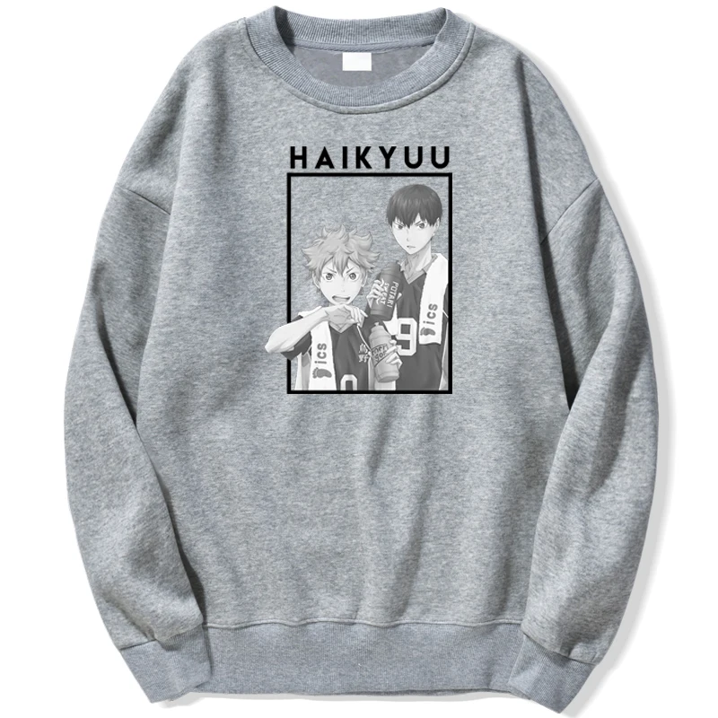 

Haikyuu Ics Japanese Anime Karasuno Harajuku Sweatshirts Men Sweatshirt Hoodies Trapstar Crewneck Spring Autumn Pullover Hombre