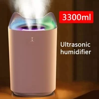 ultrasonic air humidifier double nozzle 3l humidifiers diffuser usb aroma with coloful led light aromatherapy filter diffuser