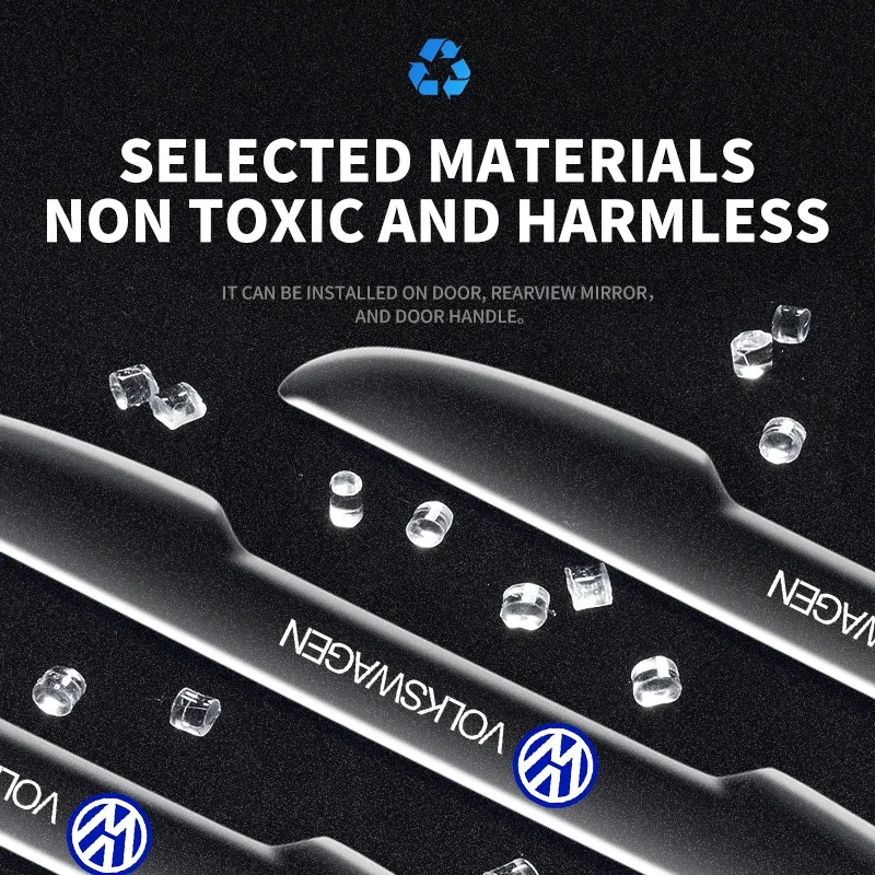 4 шт. прозрачные наклейки на бампер двери автомобиля для VW GTI Polo Golf Passat Tiguan Arteon Touareg