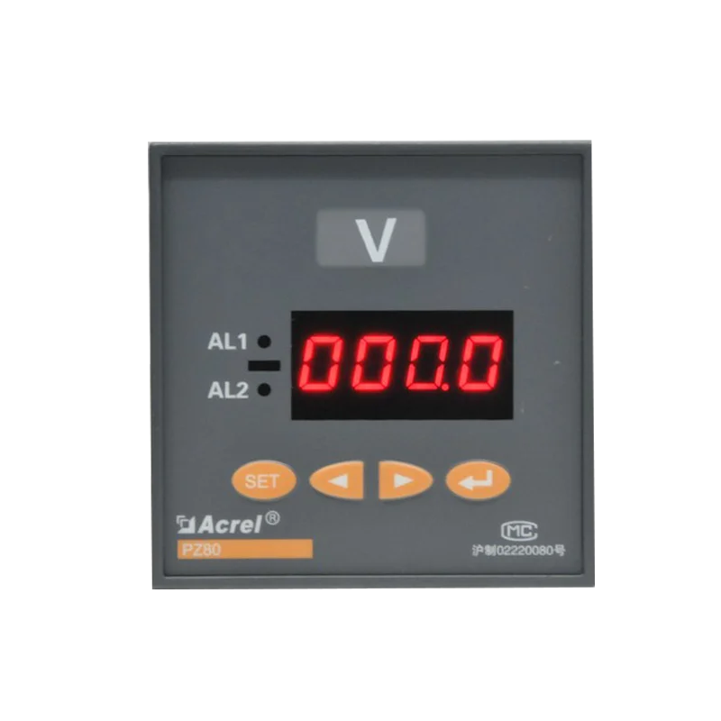 

single phase panel digital recording voltmeter voltage meter input DC48V output 4-20mA with over current alert function