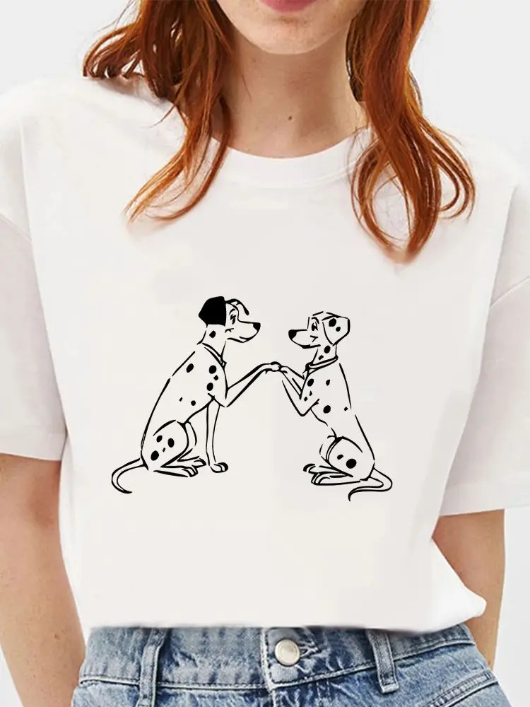 Женская футболка белая с изображением героев Диснея из мультфильма Сто сто