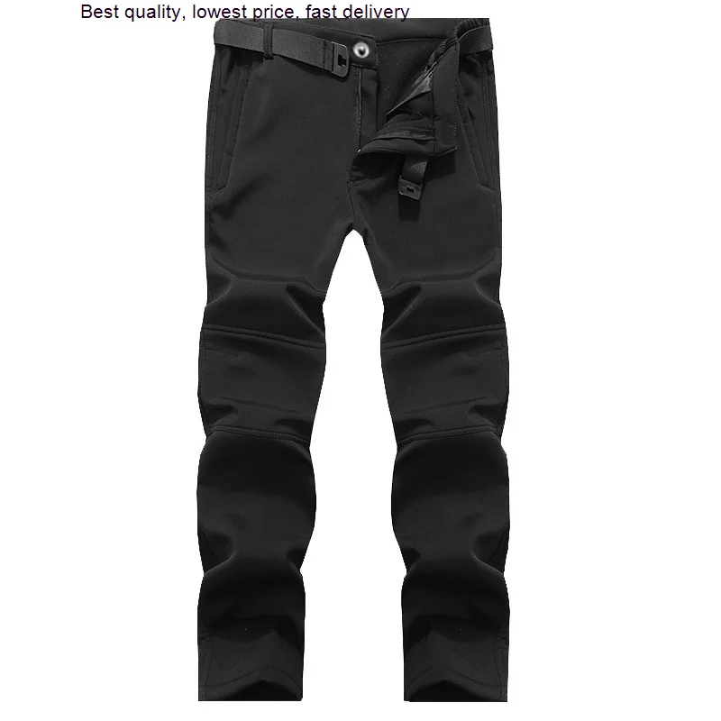 

Winter Men Camping Hiking Pants Travel Soft Shell Warm Waterproof Fleece Windproof Outdoor Skiing Trekking Trousers