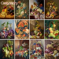 gatyztory interior painting by numbers acrylic paints picture drawing fruit diy markers by numbers art supplies home decor