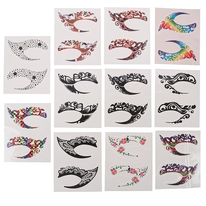 

1Pairs Temporary Eye Tattoo Stickers Waterproof Disposable Eyeshadow Eyeliner Eyes Make Up Sticker For Halloween Party