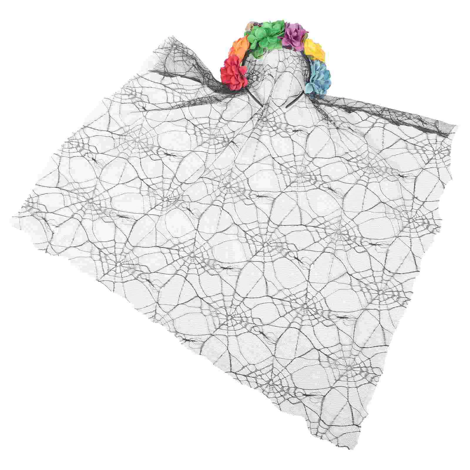 

Veil Long Headband Party Flower Hairband Headgear Flowers Headwear Polyester Cloth Simulation