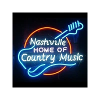 guitar nashville home of country music neon light sign beer bar club theater decor home room art decor neon sign