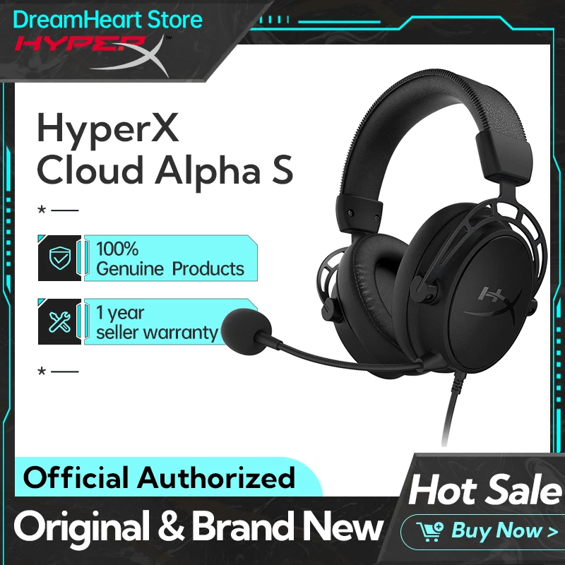 

Original HyperX Cloud Alpha S Gaming Headset E-sports headphone Gamer With a microphone Headphones For Kingston PC PS4 Xbox