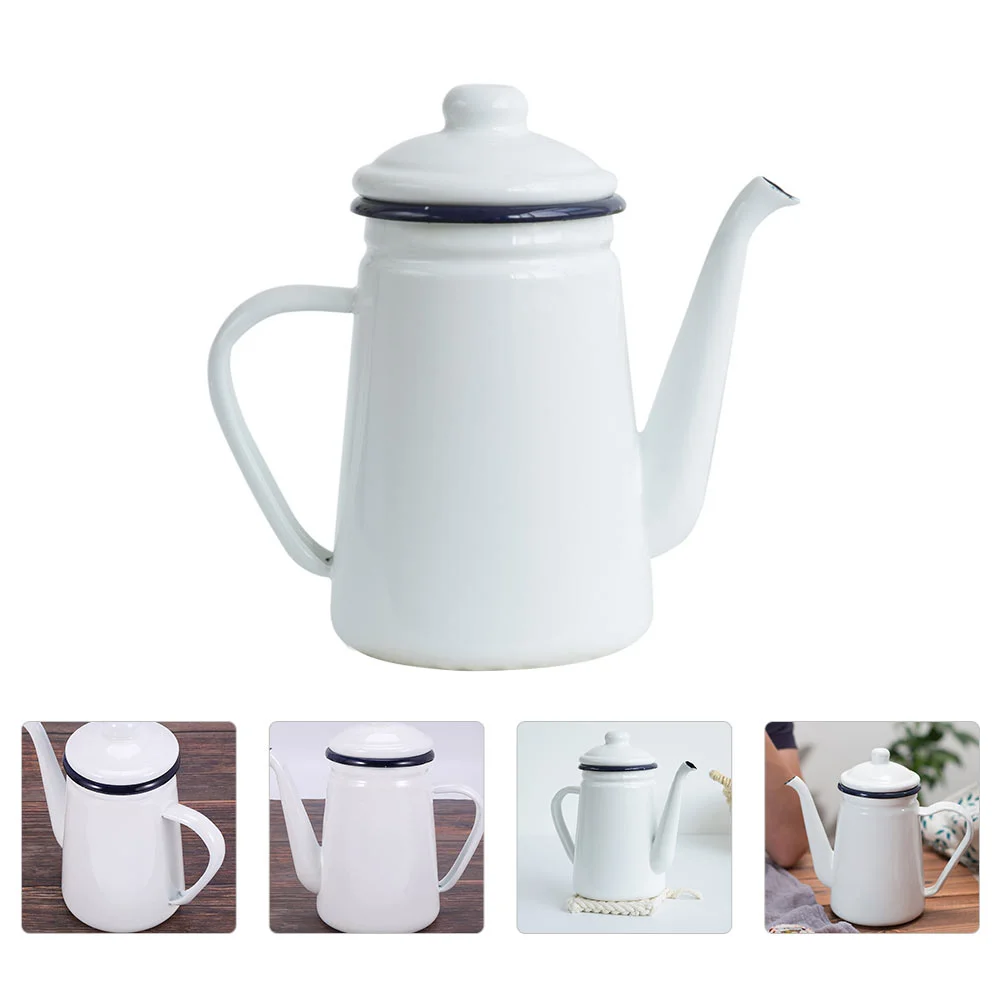 

1Pc Kitchen Water Heating Pot Hotel Enameled Kettle Household Oil Container