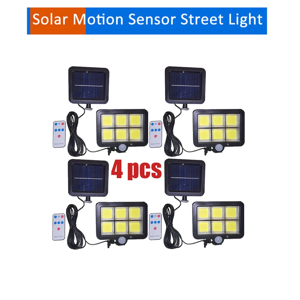 

seperable 120LED Solar Waterproof Motion Sensor Security Outdoor Light Wall Light 270 Degrees Wide Angle of 3 Modes Suitable for