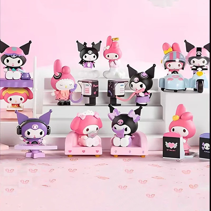 

Cartoon Cute Sanrioed Family Friend Sweetheart Series Doll Kuromi My Melody Figure Model Toys Gift for Birthday Children