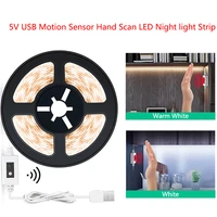 5v usb lamp motion sensor hand scan led night light strip waterproof tape bedroom desk lamp reading home kitchen wardrobe decor