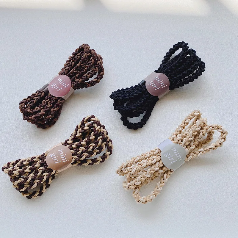

4Pcs/lot Elastic Hair Band Women Hair Ties Elegant Colorful Solid Color Hair Rubber Band Girls Hair Ties Hair Accessories New