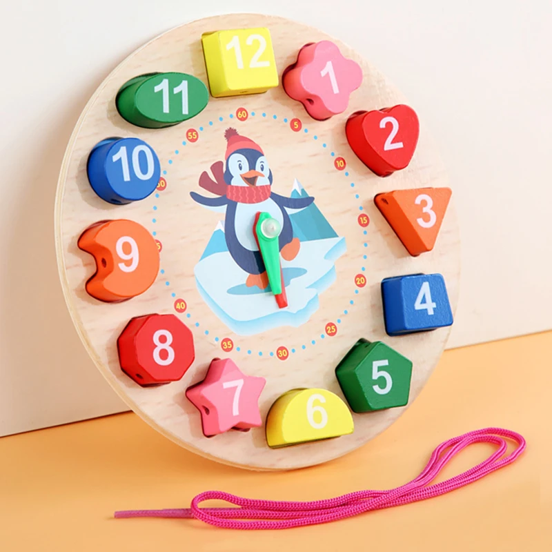 

Wooden Teaching Clock Toy Puzzle Clock Early Educational Toys With Numbers High Quality Montessori Early Educational Toy Gift