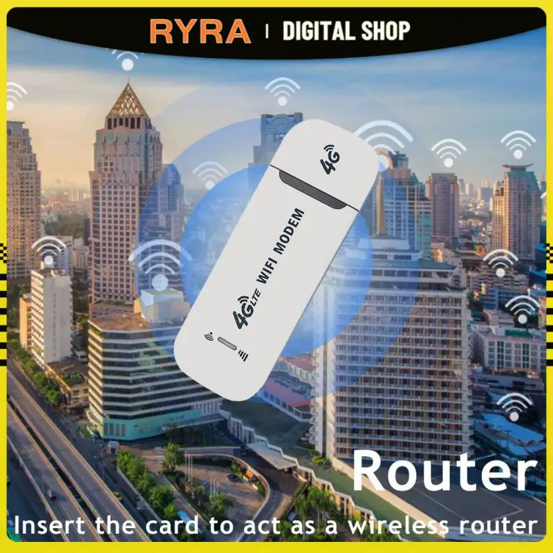 

RYRA 4G LTE Wireless USB Dongle Mobile Broadband RYRA 4G LTModem Stick Sim Card Wireless Router USB 150Mbps Modem Stick For Home