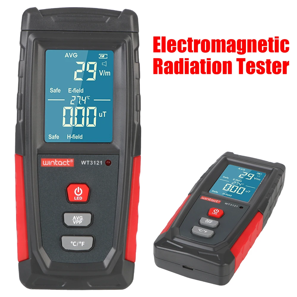 

Electric Field EMF Meter Detector Handheld Portable Counter Radiation Dosimeter Monitor Tester Electromagnetic Radiation Tester
