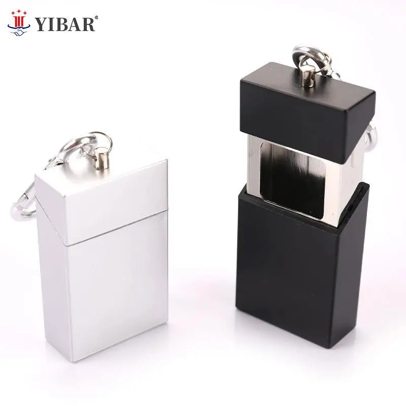 

Fashion Portable Ashtray With lid Keychain Pocket Ashtray Mini Metal Ashtray