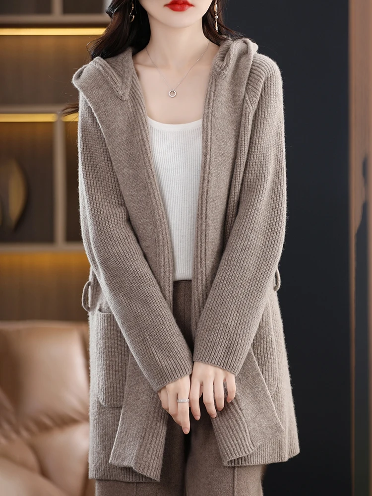 Женский Повседневный Кардиган Devin осенне-зимний кашемировый свитер вязаная