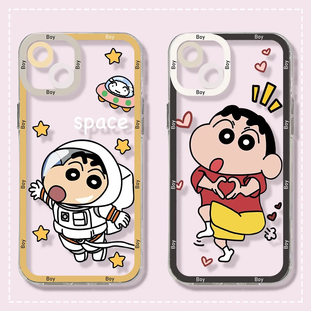 

Crayon ShinChan Soft Silicone Transparent Phone Case For Xiaomi Mi 13 1211 10 lite 11i 12S Poco M3 M4 F3 MIX 3 4 Pro Ultra Cover