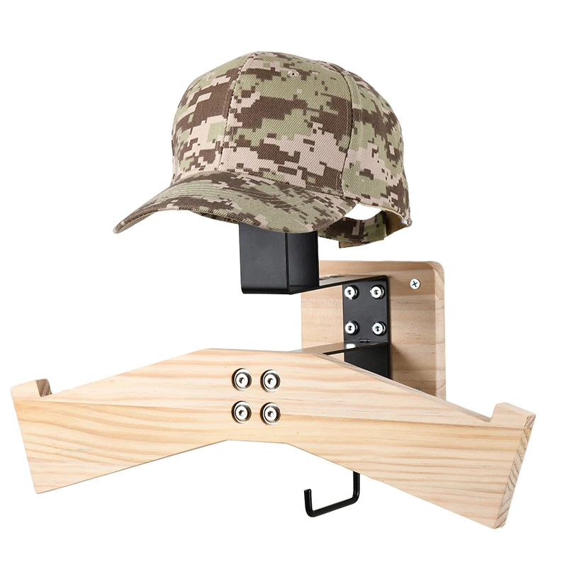 Настенная вешалка для шлема деревянный держатель мотоциклетного с крючками