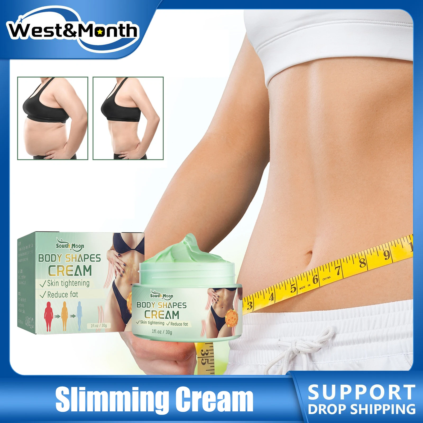 

Slimming Cream Waist Belly Leg Fat Burning Remove Cellulite Waist Arm Abdomen Shaping Body Firming Massage Weight Loss Cream 30g