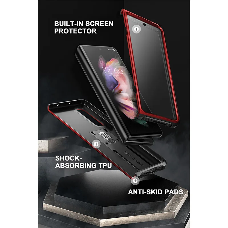 SUPCASE для Samsung Galaxy Z Fold 3 чехол телефона (2021) UB прочный зажим ремня ударопрочный