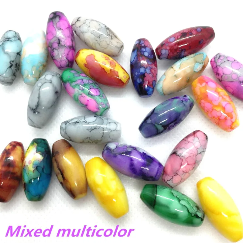 

New Glass Phantom Ornaments Decorative Oval Beads DIY Ornament Accessories Home Fish Tank Decorations 10mm*22mm/10pcs
