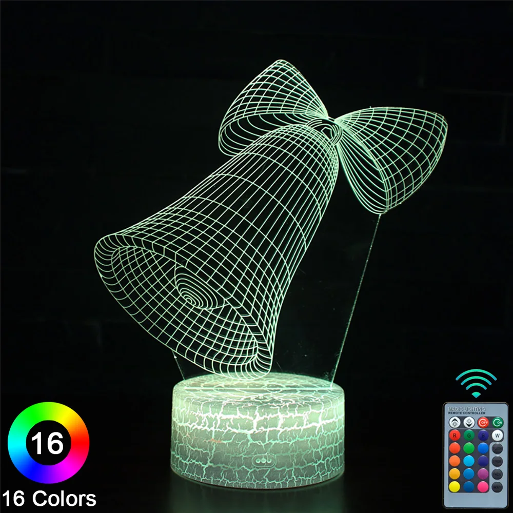 

Christmas LED 3D Night Lights Touch Remote Control Novelty Table Desk Lamp Room Decor Christmas Birthday Gift -No.642