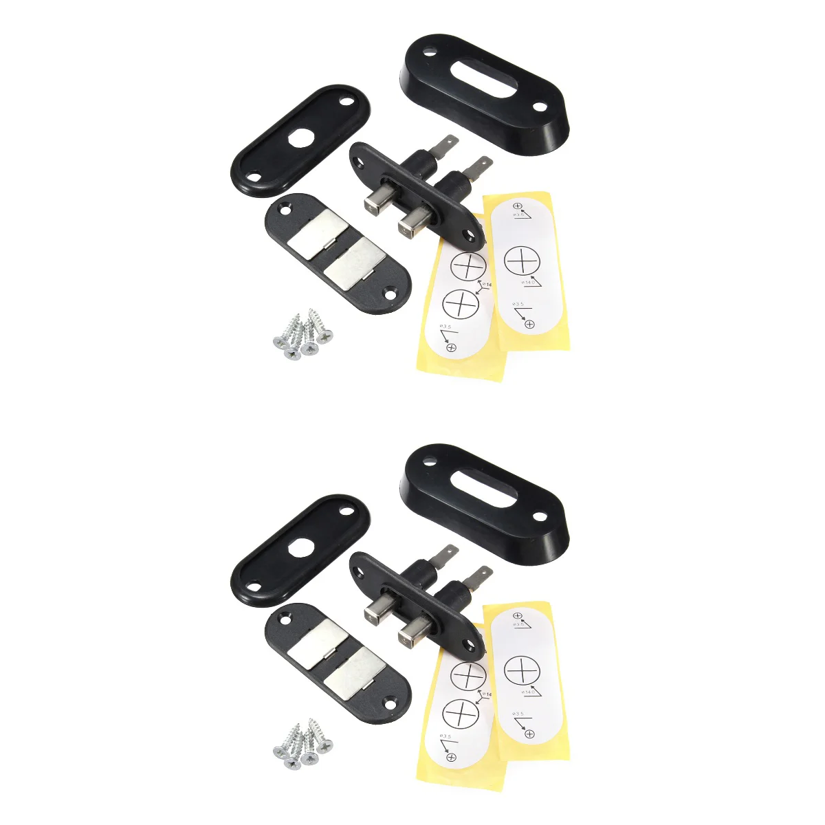 

2pcs Black Sliding Door Switch for Car Van Alarm Central Locking Systems for T4