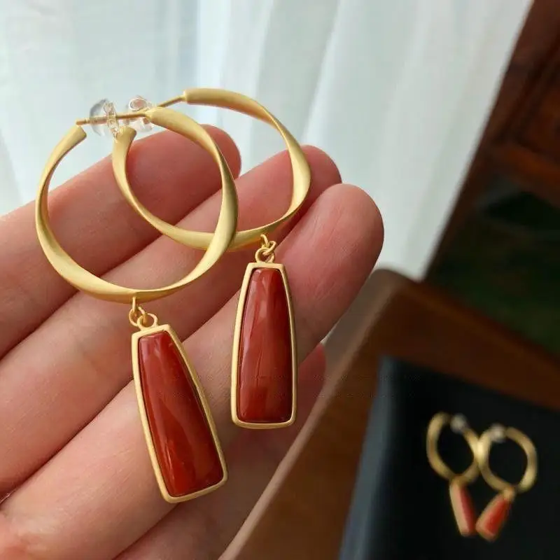 

Серьги в стиле ретро с длинной сеткой