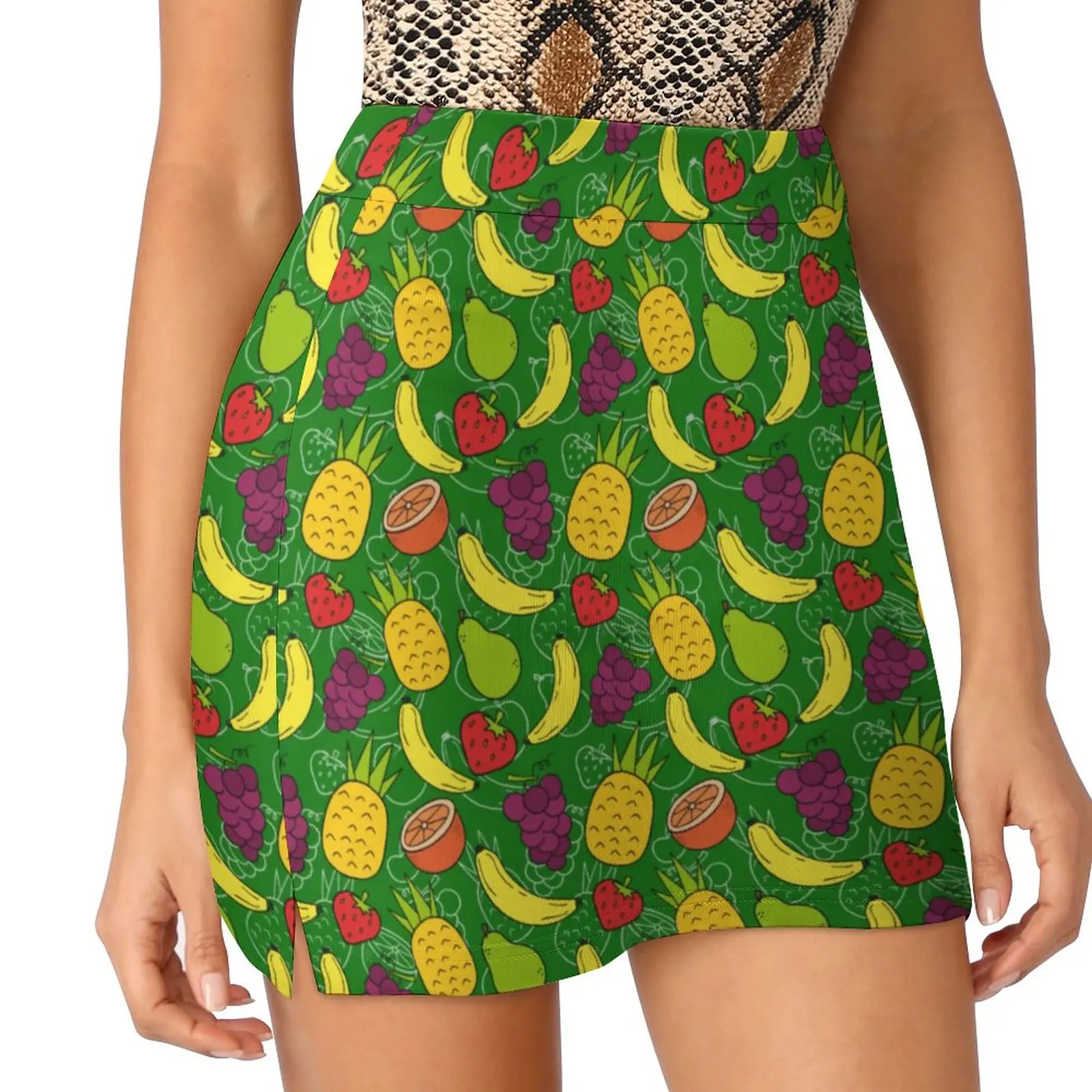 

Cartoon Fruit Skirt Women Banana And Lemon Modern Mini Skirts High Waist Design Aesthetic Casual Skirt 2XL 3XL 4XL
