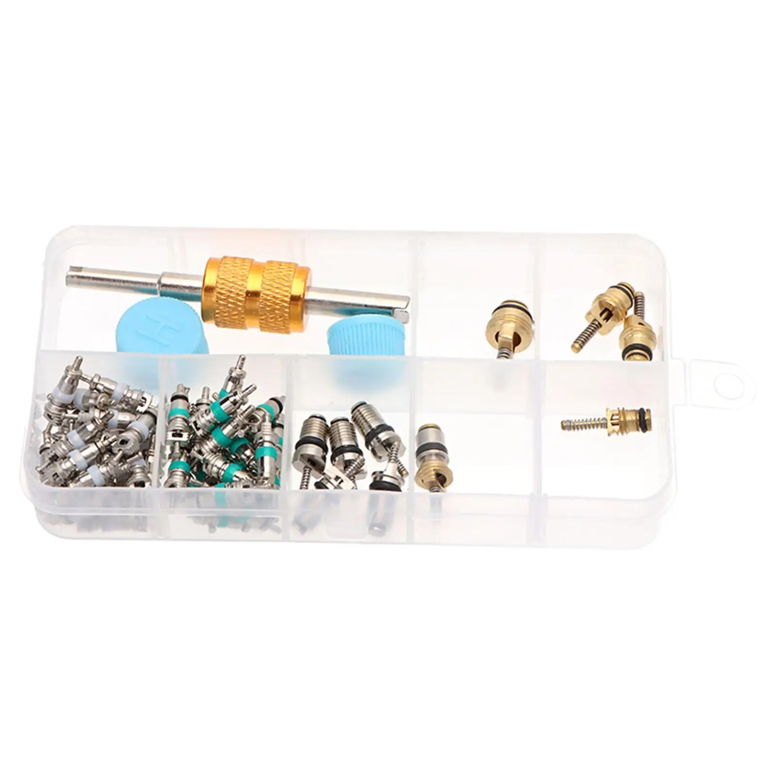 

63Pcs Air Conditioning Valve Refrigeration Core Kit High