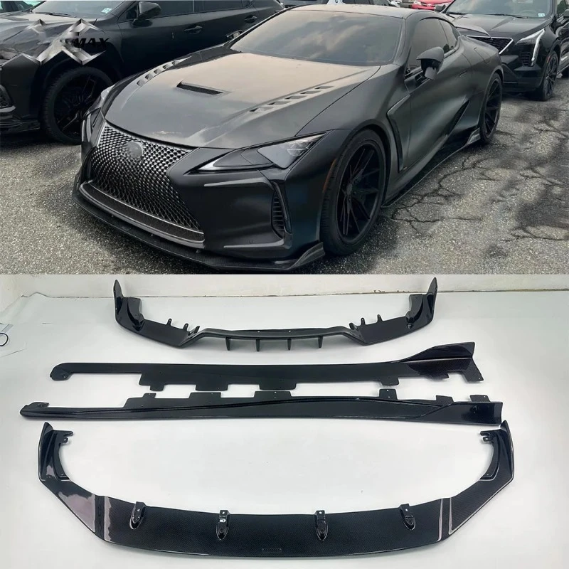 Комплект из натурального углеродного волокна для Lexus Lc500 передняя боковая юбка